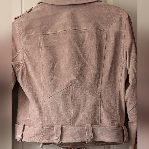 NWT BlankNYC Suede 100% Leather Moto Jacket in Desert Rose SMALL MSRP $198 - Picture 11 of 11